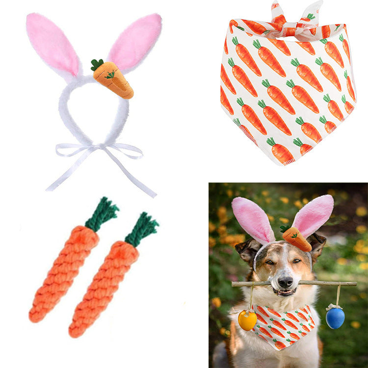 Nouveau kit de décoration de fête de Pâques pour animaux de compagnie, jouet pour chien