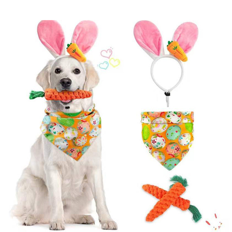 Nouveau kit de décoration de fête de Pâques pour animaux de compagnie, jouet pour chien