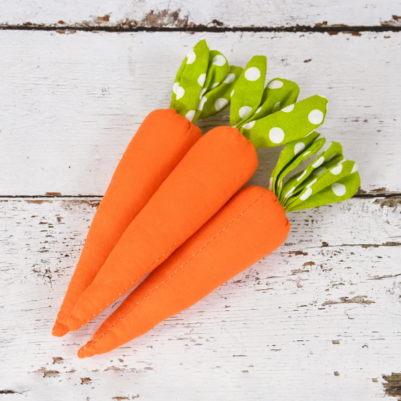 1/5pcs Easter Carrot Ornaments 2025 Spring Easter Party Decoration for Home Kids Birthday Favors Gift Soft Artificial Carrot Toy