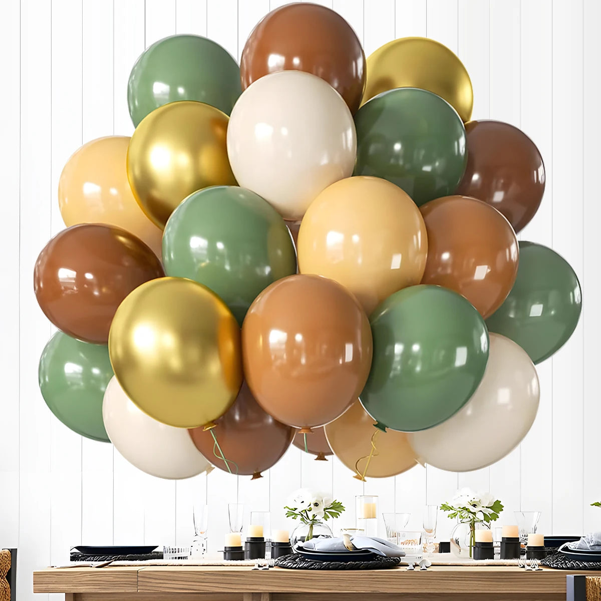 31/36/37/51/101Pcs Metallic Balloons Pearl Latex Balloon Gold Confetti Balloons for Birthday Weddings Baby Shower Party Decor