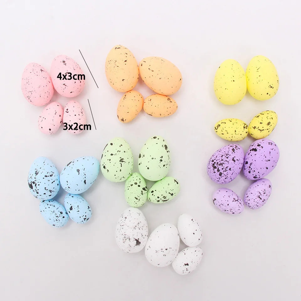 20/50pcs Easter Foam Eggs Multi Size Eggs For Happy Easter Party Favor Decorations Home DIY Wreath Supplies Kids Easter Gifts