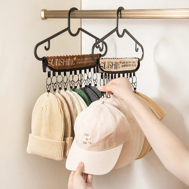 1PCS Hat Organizer Rack,Hat Storage Clips for Hanging Baseball Caps Winter Beanie Accessories,Home Multifunctional Clip for Sock