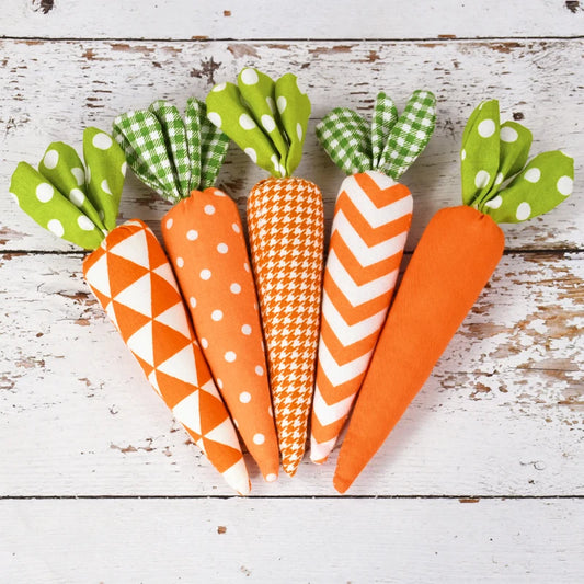 1/5pcs Easter Carrot Ornaments 2025 Spring Easter Party Decoration for Home Kids Birthday Favors Gift Soft Artificial Carrot Toy